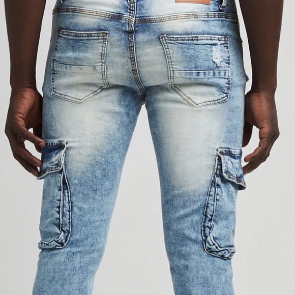 Decibel  Men’s Ripped Cargo Jeans - Picture 2 of 16